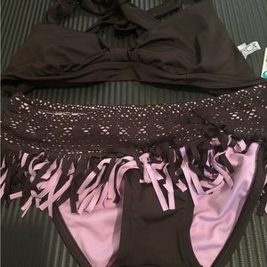 Becca by Rebecca Virtue swimwear 2-piece set (top Medium, bottom small)